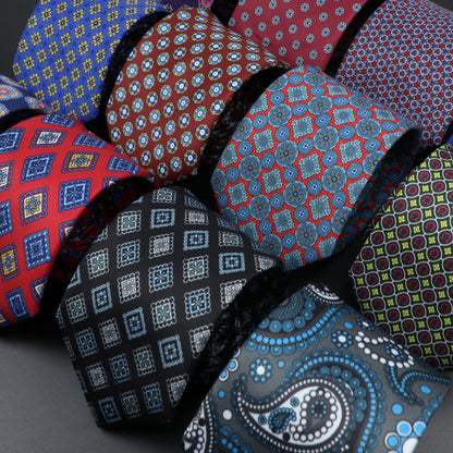 Novelty Microfibre Necktie Super Soft Imitation Silk Paisley Ties For Men Business Meeting Gravatas Formal 7cm Slim Fashion Tie