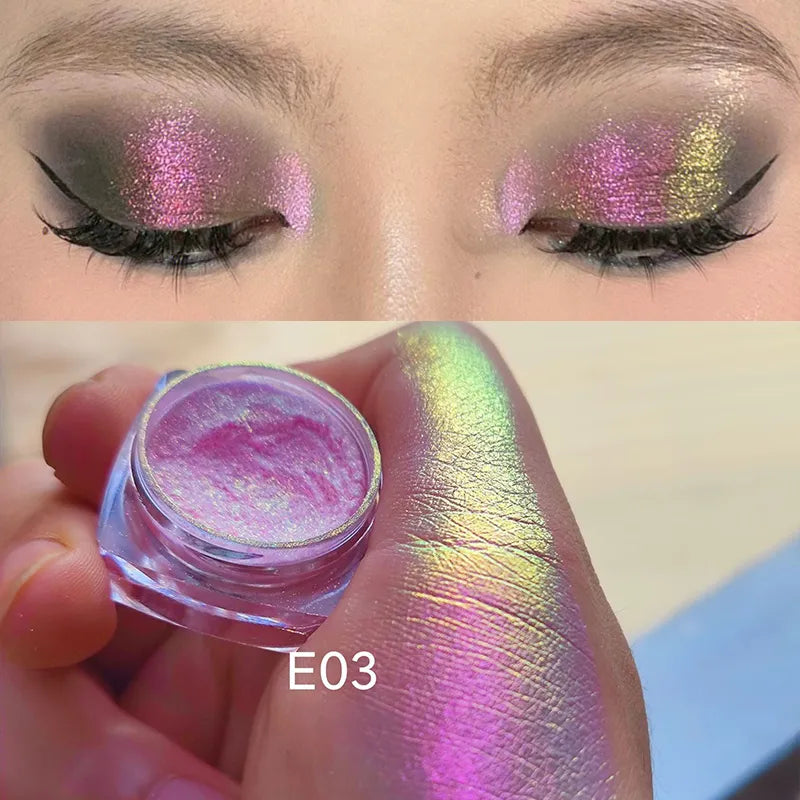 MultiChrome Shifting Pigments Chameleon Eyeshadow Duochrome Chameleon Eyeshadow Infinite Chrome Shining Eyeshadow Net 0.2g