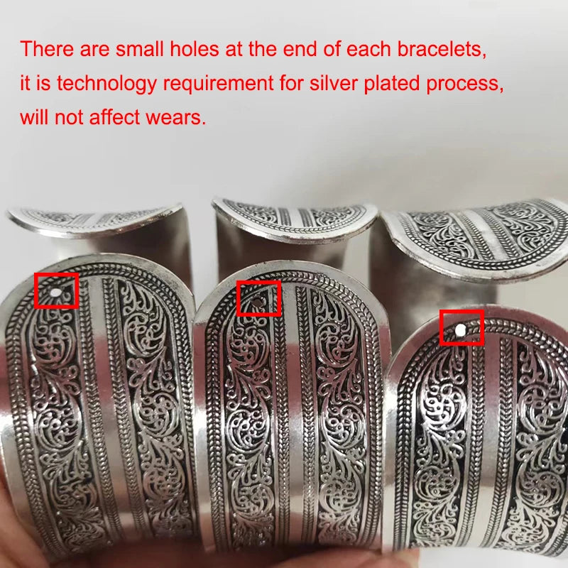 Yumfeel Factory Wholesale Tibetan Jewelry Vintage Silver Bangles Bracelet Antique Tibetan Silver Cuff Bracelets for Women