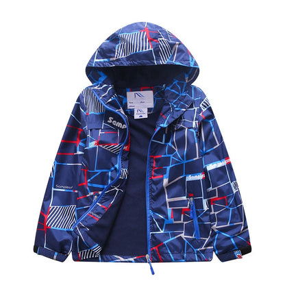 Kids Jacket For Boy Children'S Wear Boys Windbreaker Autumn Baby Waterproof Inner Polar Fleece Jackets Coat Outwear Submachine