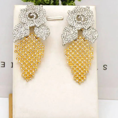 Crystal Gold Color Stud Earring Pendant New design Women dangle Earring Drop Earrings earings fashion jewelry 2022