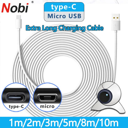 10m/8m/5m/3m Super Long USB Type C Extension Charging Cable Charger Wire Data Line For Samsung Xiaomi Huawei Android Universal