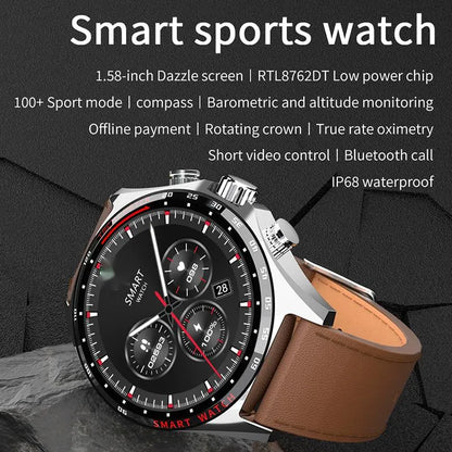 SK27Pro 2023 New Smart Watch Men GPS Track NFC 410mAh Sport Bracelet Compass Bluetooth Call Waterproof Women Smartwatch For Men