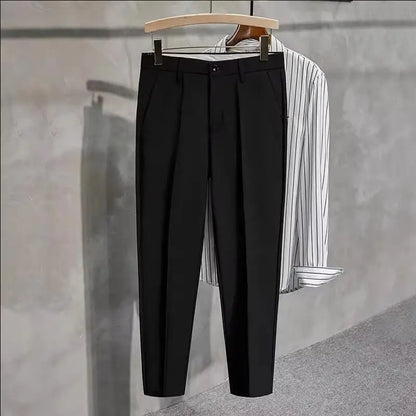 New Autumn Winter Suit Pants Men Thick Business Classic Grey Black Khaki Straight Korean Formal Trousers Male Plus Size 27-40 42