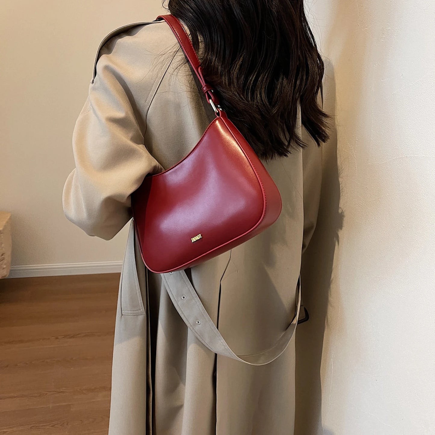 Red Underarm Shoulder Bags for Women 2023 New Texture Leather Crossbody Bag Luxury Designer Wedding Bride Handbags Trend