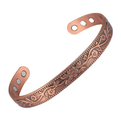 Matte Copper Magnetic Bracelet Men\\\\'s Arthritis Adjustable High Magnet Men\\\\'s Cuff Bracelet Magnetic Health Jewelry