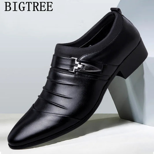 Italian Fashion Elegant Oxford Shoes For Mens Shoes Large Sizes Men Formal Shoes Leather Men Dress Loafers Man Slip On Masculino