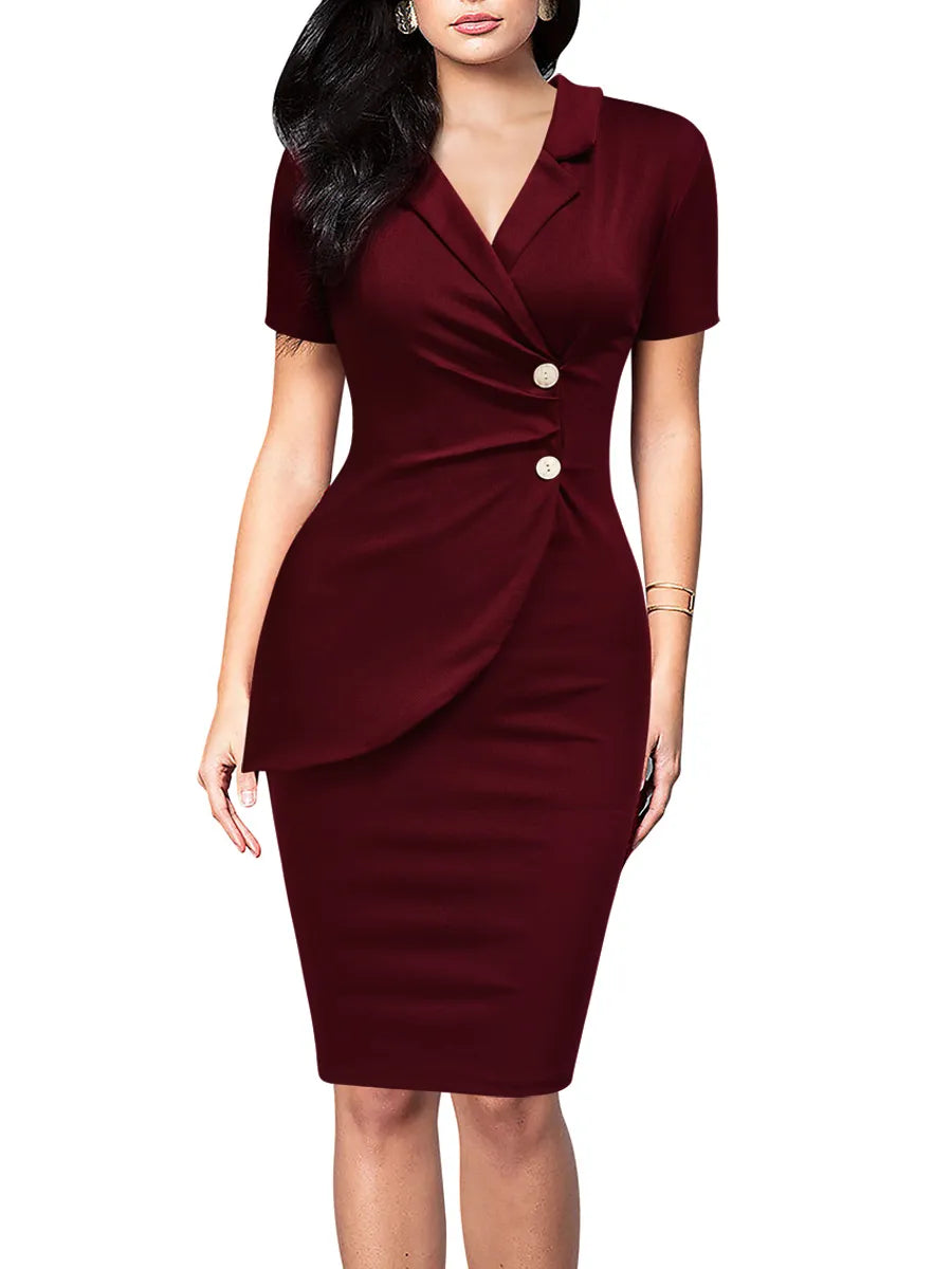 REPHYLLIS Women Sexy Bodycon Wear to Work Office Ladies Cloth Casual Party Cocktail Dress